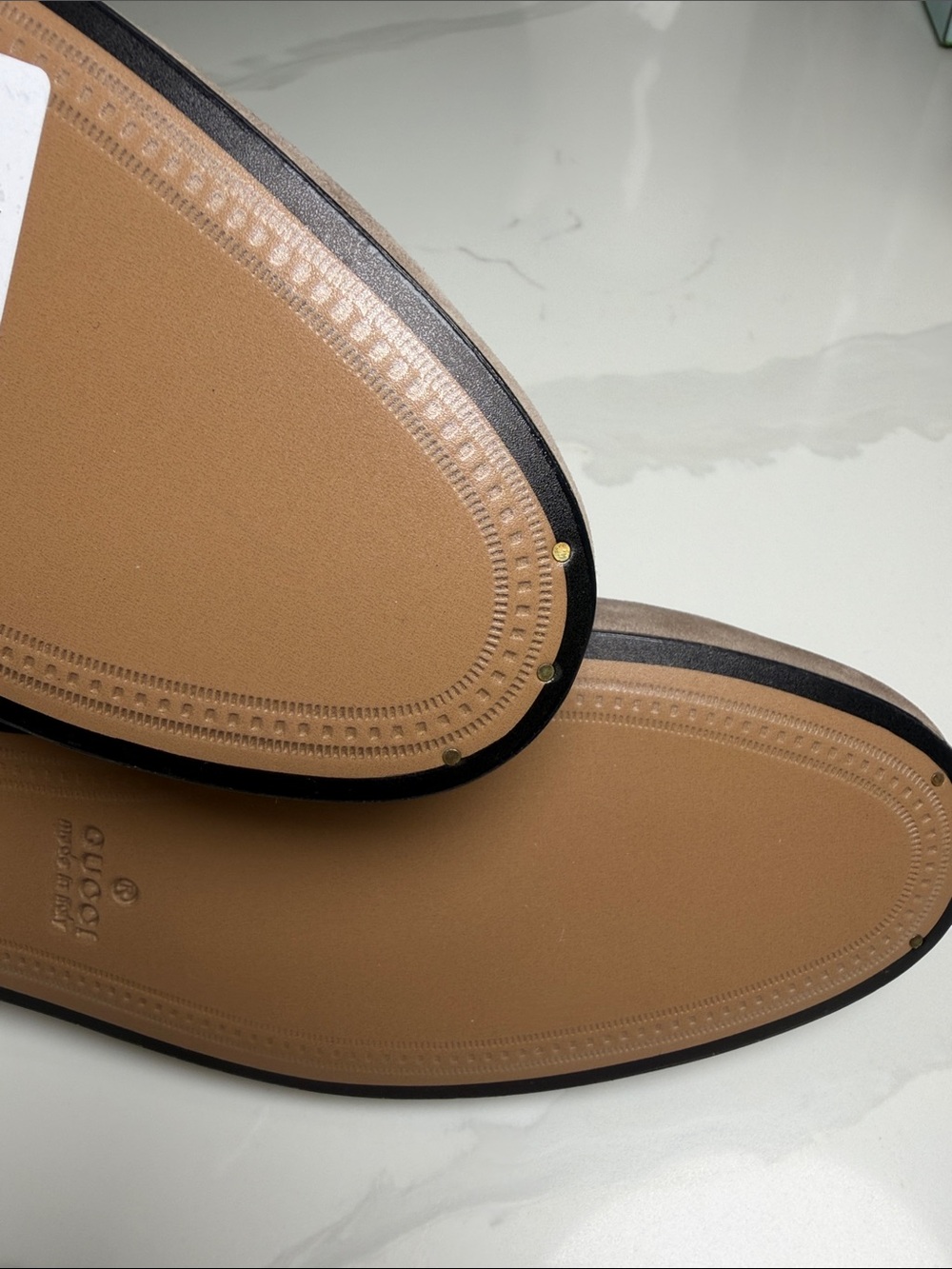 Taupe Suede Loafers - Picture 2 of 2